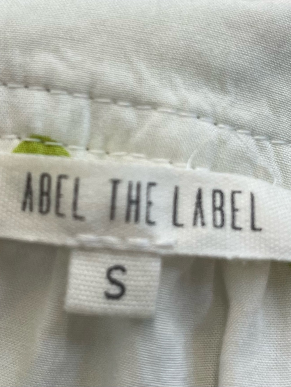 Anthropologie S Small maxi dress Abel the Label citron geometric strappy tier - Picture 16 of 16